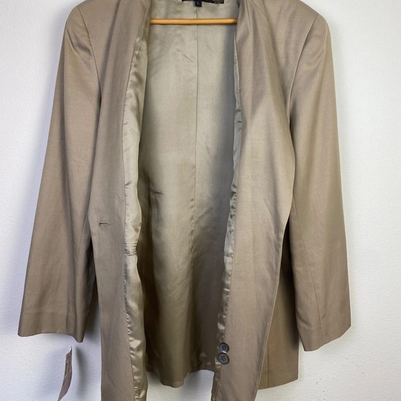 NWT Classiques Entier L SILK Flax Tan Blazer Coastal Heritage Luxe Nordstrom - Picture 7 of 13
